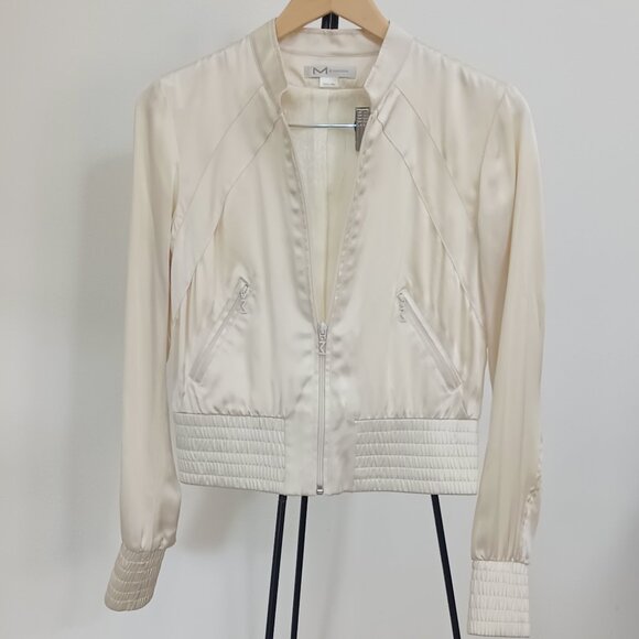 M by Madonna 100% Silk Bomber Jacket - Picture 11 of 13